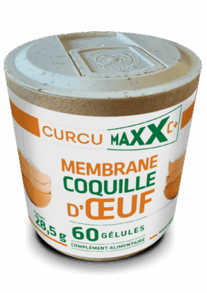 Curcumaxx pilulier de 60 gélules coquille d’œuf et curcuma