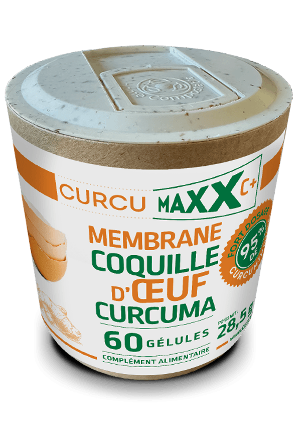 Curcumaxx pilulier de 60 gélules coquille d’œuf BIO