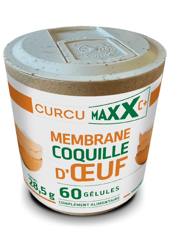 Curcumaxx pilulier de 60 gélules coquille d’œuf et curcuma