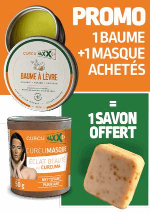 LOT Baume à lèvre + Curcumasque = 1 savon OFFERT